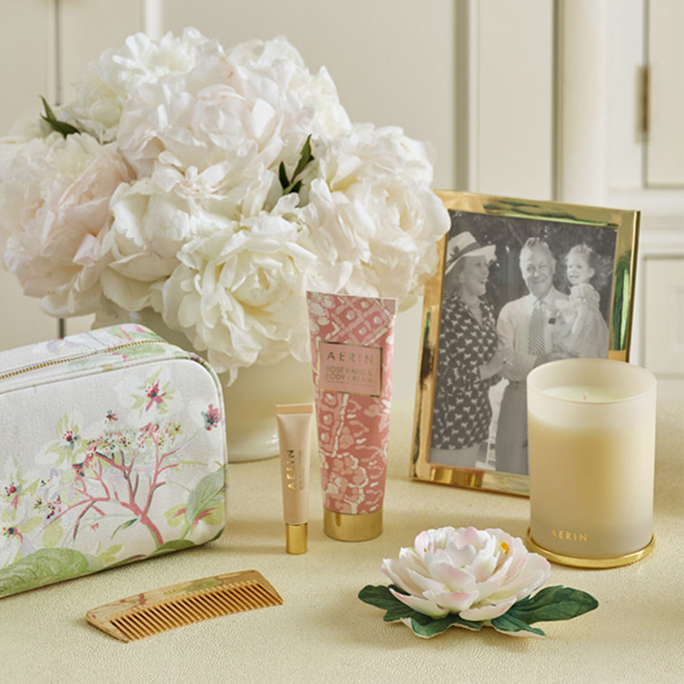 White Porcelain Flower Accent Object
