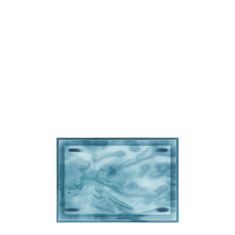 Crystal Dune 18'' Wide Semi-Transparent Polycarbonate Tray