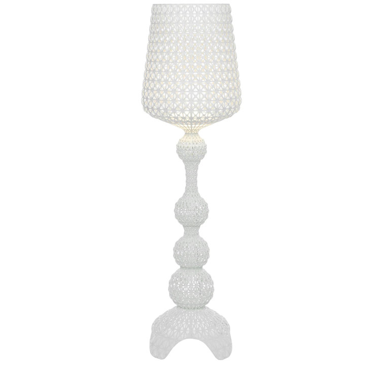 Kabuki White LED Outdoor Floor Lamp with Dimmer