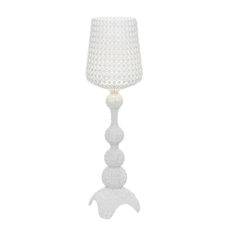 Kabuki White LED Outdoor Floor Lamp with Dimmer