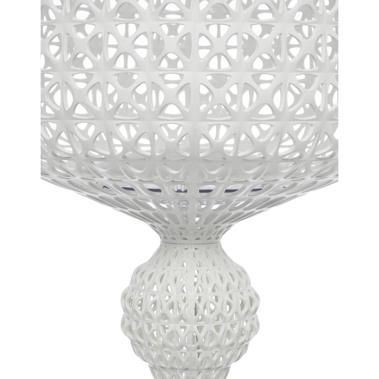 Kabuki White LED Outdoor Floor Lamp with Dimmer