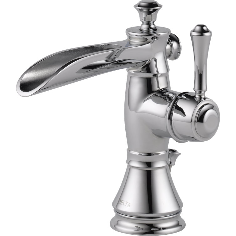 Sleek Modern Chrome Single-Hole Bathroom Faucet with WaterSense