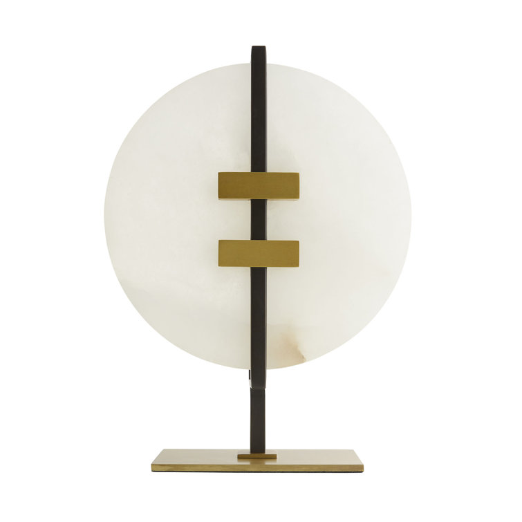 White Alabaster and Brass Art Deco Sculpture
