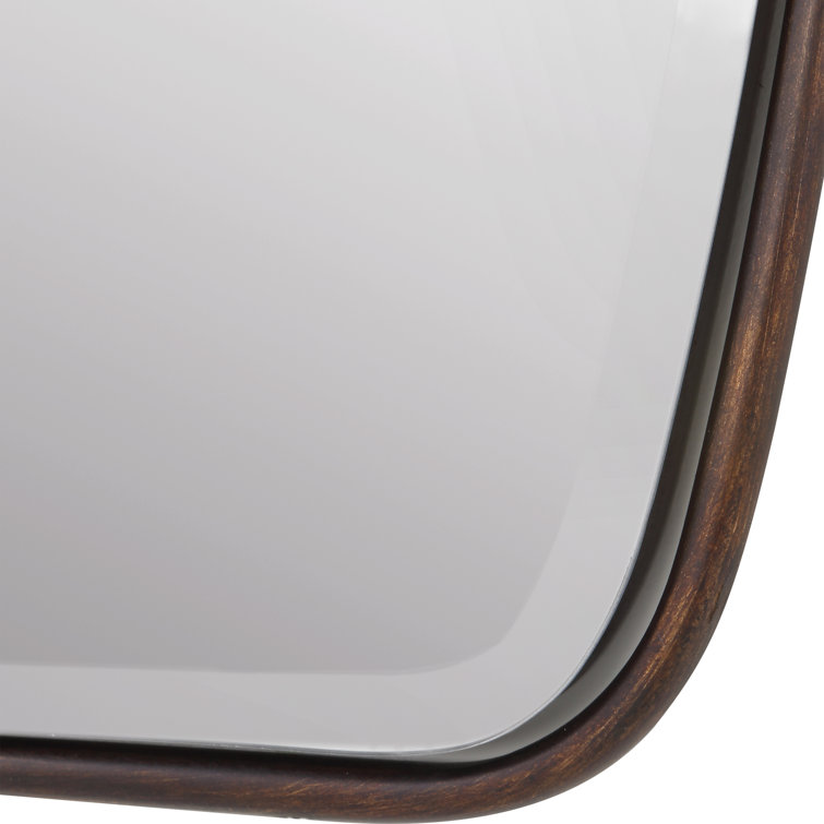 Dark Bronze Rectangular Beveled Wall Mirror