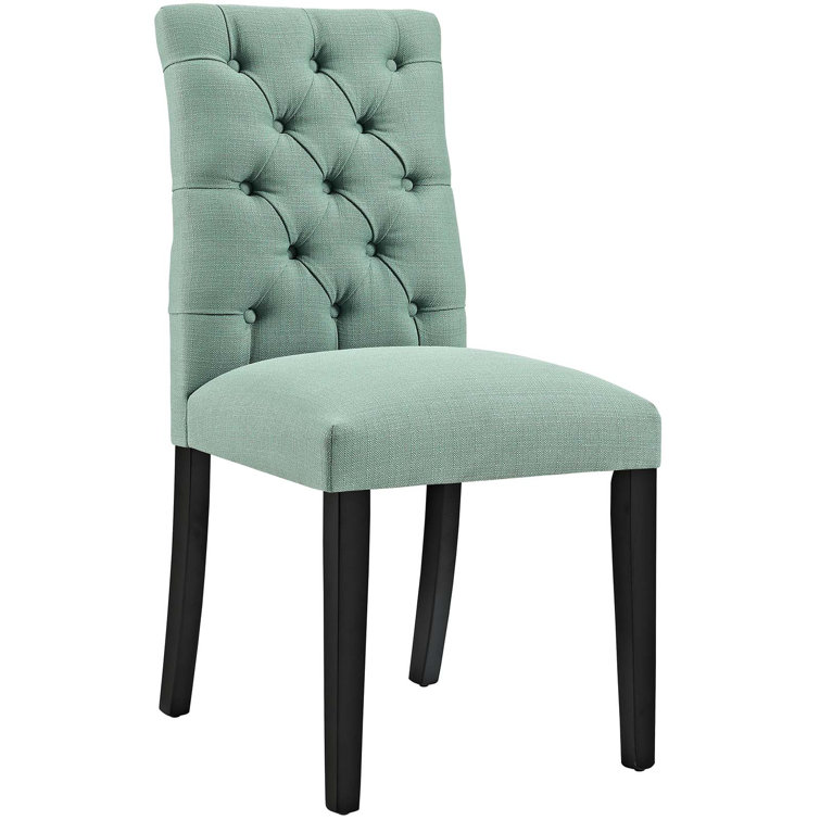 Laguna Blue Tufted Upholstered Parsons Side Chair