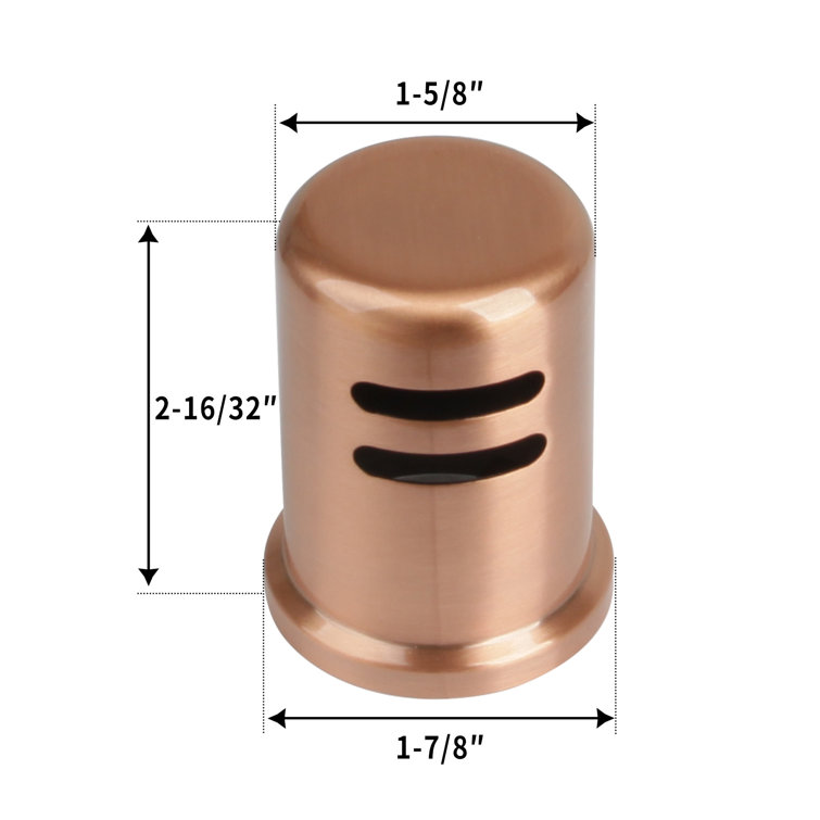 Copper Finish Rust Resistant Dishwasher Air Gap Cap