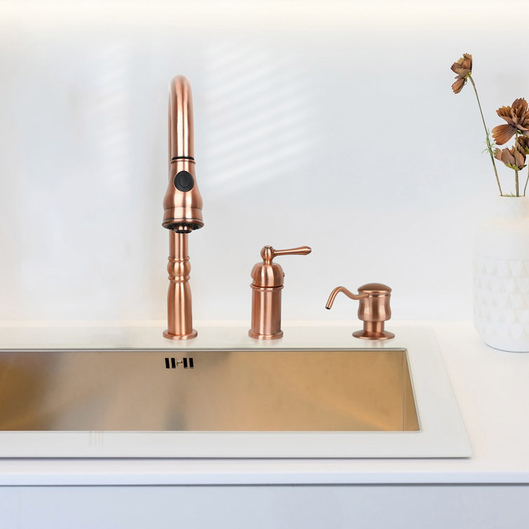 Copper Finish Brass Kitchen Sink Soap Dispenser