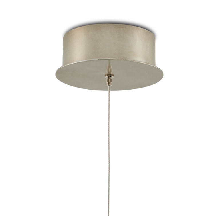 Beehive Rattan Shade Silver Finish 1-Light Pendant