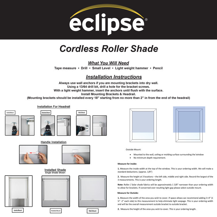 White Cordless Thermal Insulated Blackout Roller Shades