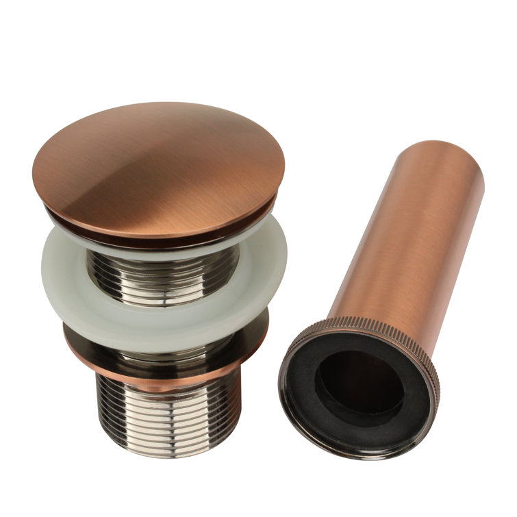 Copper Push Button Bathroom Sink Drain Stopper