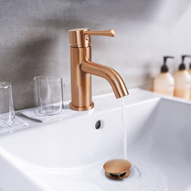 Copper Push Button Bathroom Sink Drain Stopper