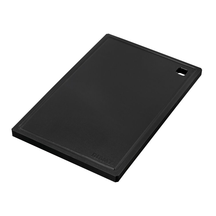 17" x 11" Black Resin Heavy-Duty Cutting Board