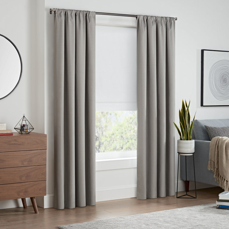 White Cordless Blackout Fabric Roman Shade 39" x 64"