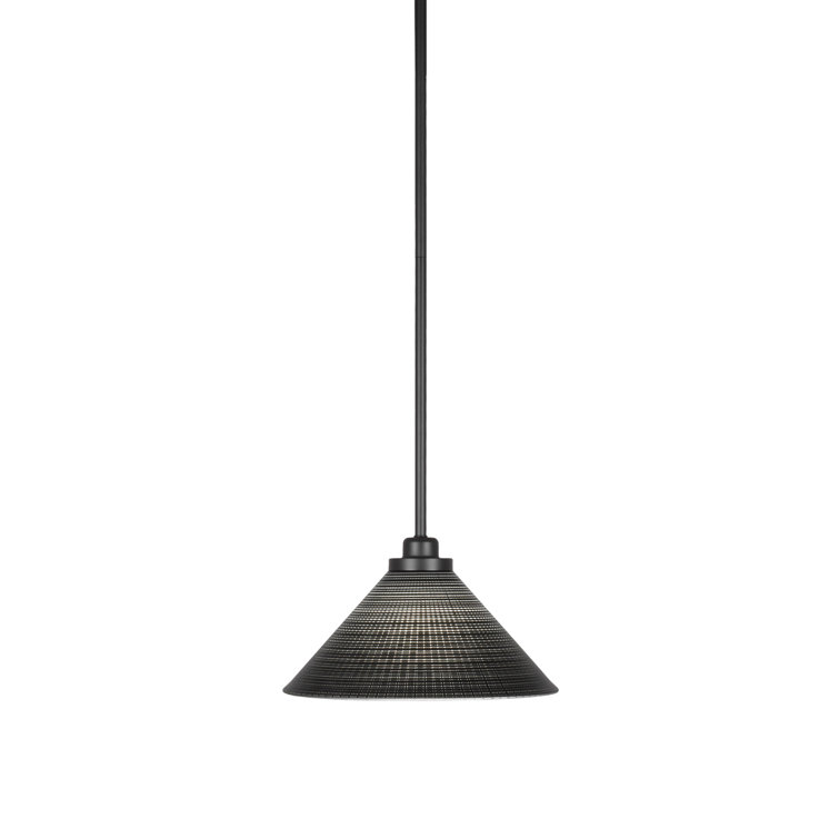 Matte Black Glass Mini Pendant Light
