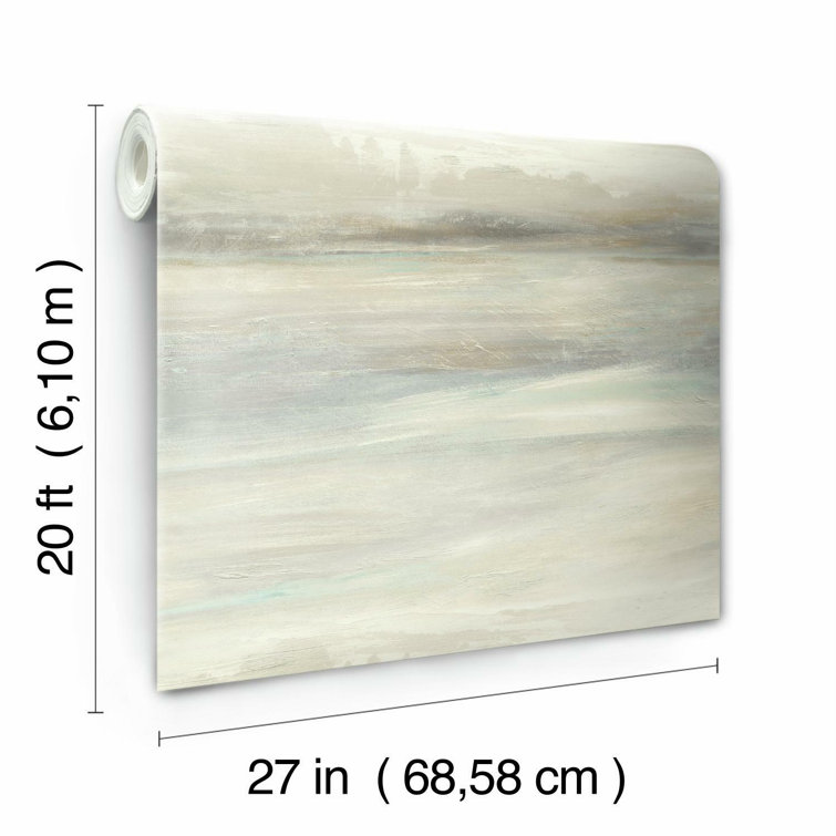 Natural Blue and Beige Scenic Peel and Stick Wallpaper