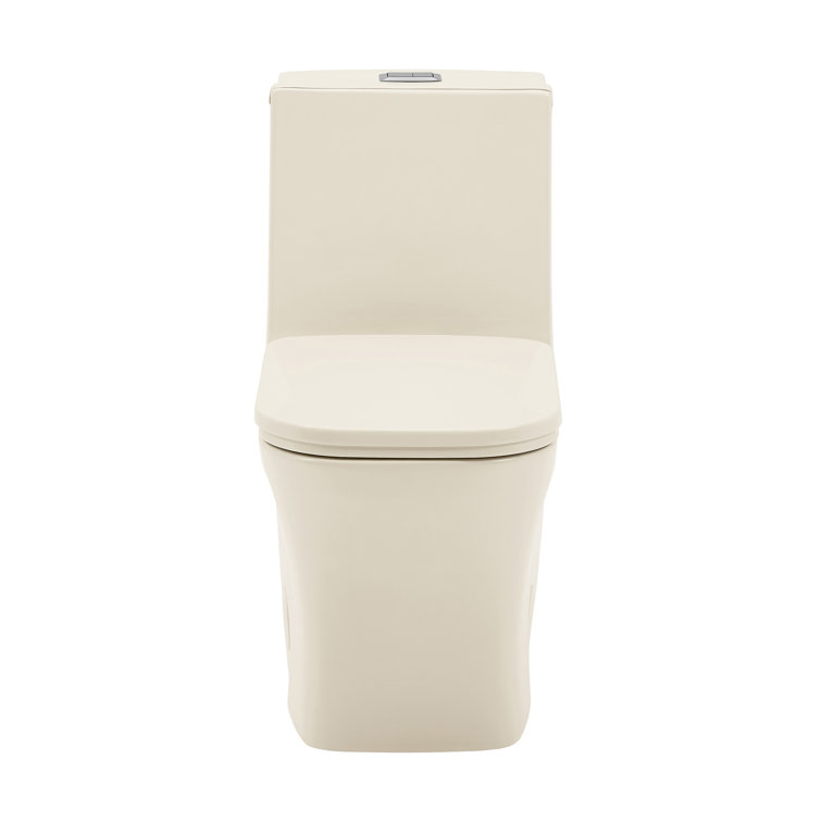 Concorde Bisque Square High-Efficiency Dual-Flush Toilet