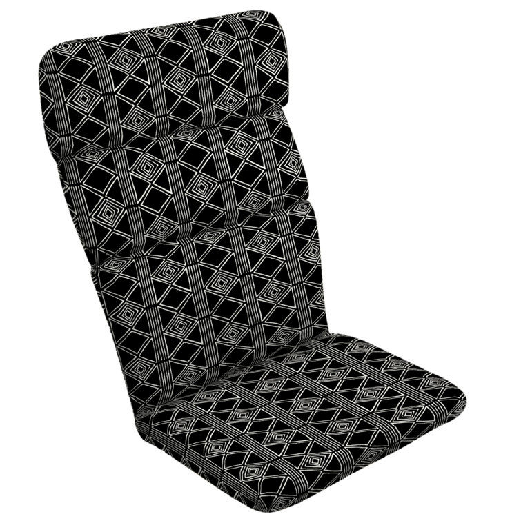Black Global Stripe Outdoor Adirondack Chair Cushion
