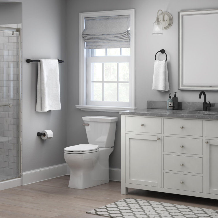 Kinla Matte Black 24" Wall Mounted Towel Bar