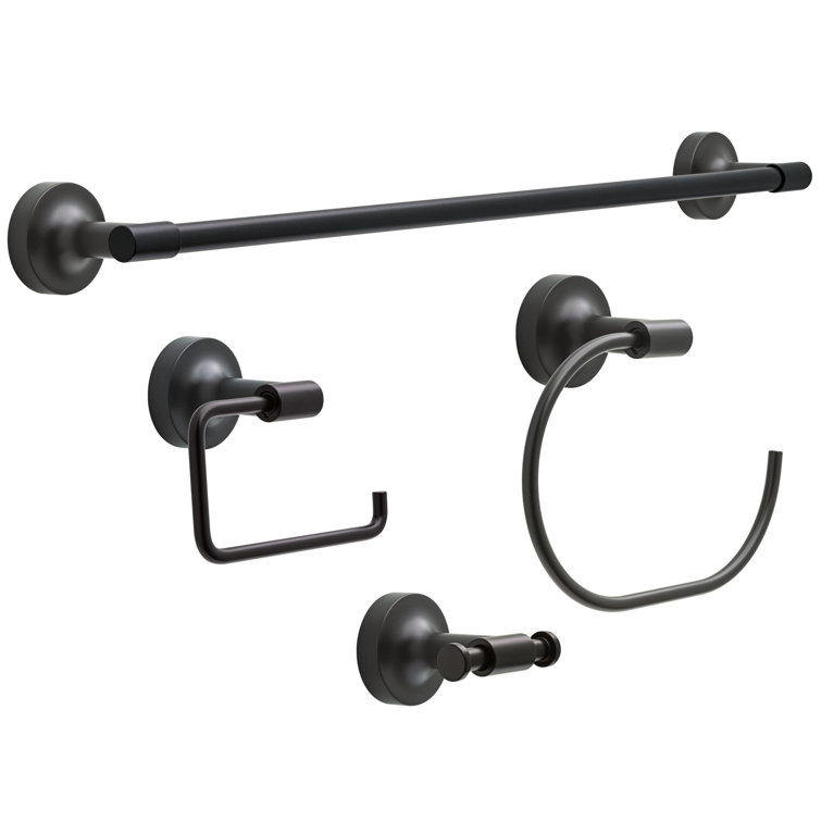 Matte Black Zinc Wall Mounted Euro Style Toilet Paper Holder