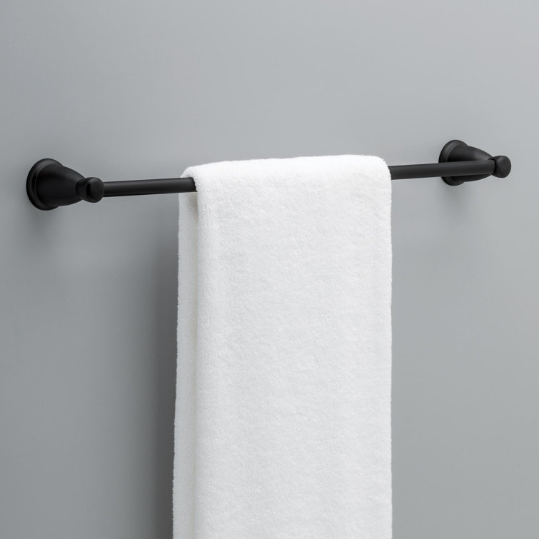 Kinla Matte Black 24" Wall Mounted Towel Bar