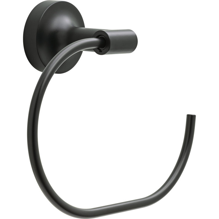 Matte Black Circular Wall Mounted Towel Ring
