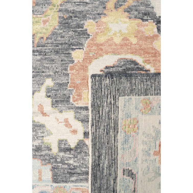 Elegant Gray 10'x13'2" Hand-Knotted Wool Oriental Area Rug