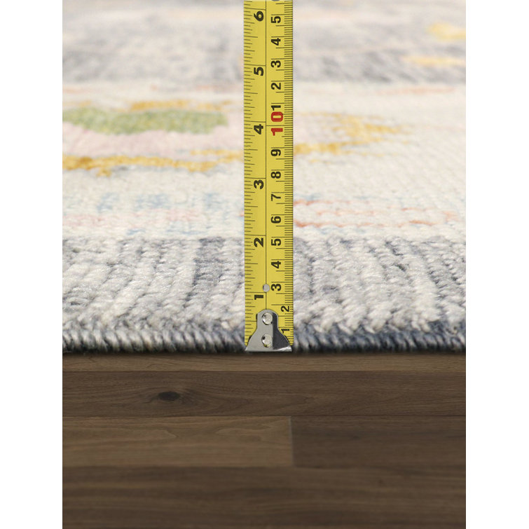 Elegant Gray 10'x13'2" Hand-Knotted Wool Oriental Area Rug