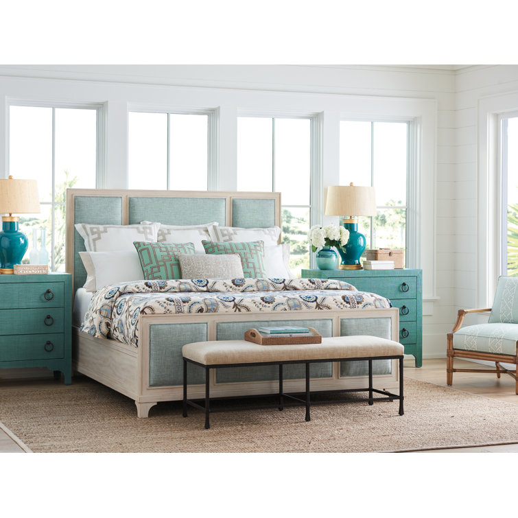 Sandstone Newport Upholstered King Headboard with Coastal Elegance