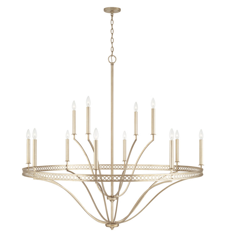 Isabella Winter Gold 12-Light Ornate Chandelier