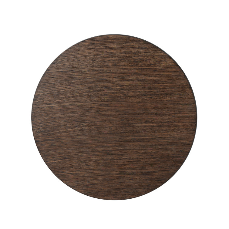 Charteris Matte Tungsten Round Side Table with Storage