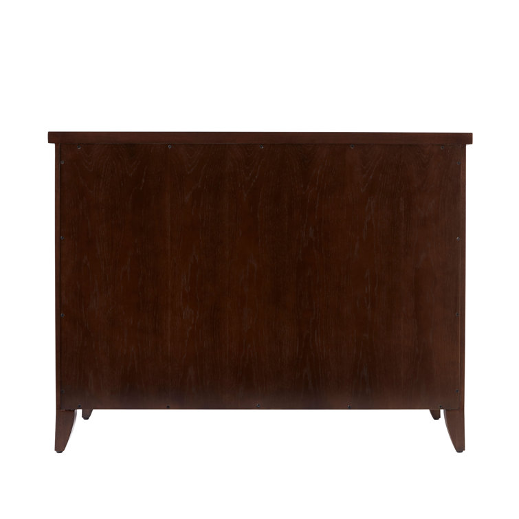 Mannix Medium Wood Black Bar Cabinet with Gold Embellishments
