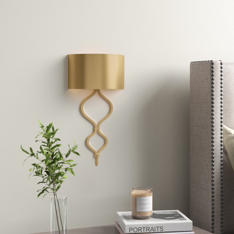 Como Warm Brass Dimmable LED Wall Sconce