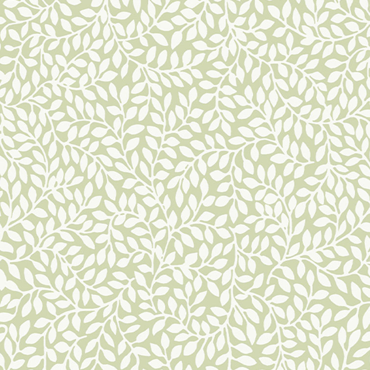 Hedgerow Green and White Botanical Removable Wallpaper