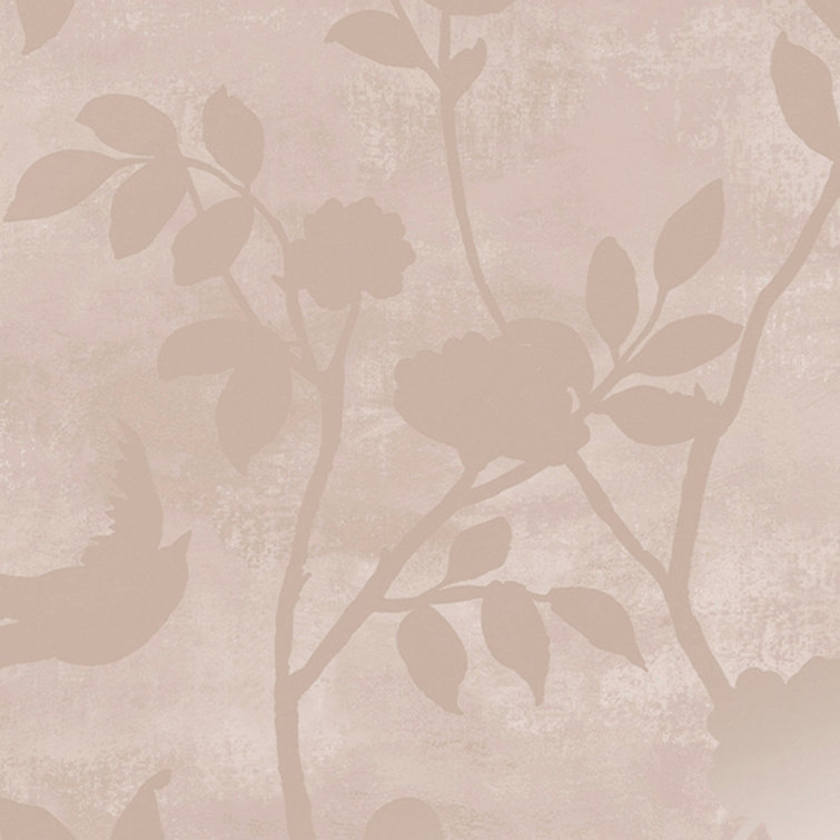 Laura Ashley Eglantine Silhouette Blush Wallpaper Roll