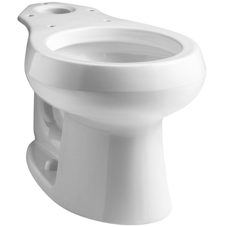 White Round-Front High Efficiency Toilet Bowl