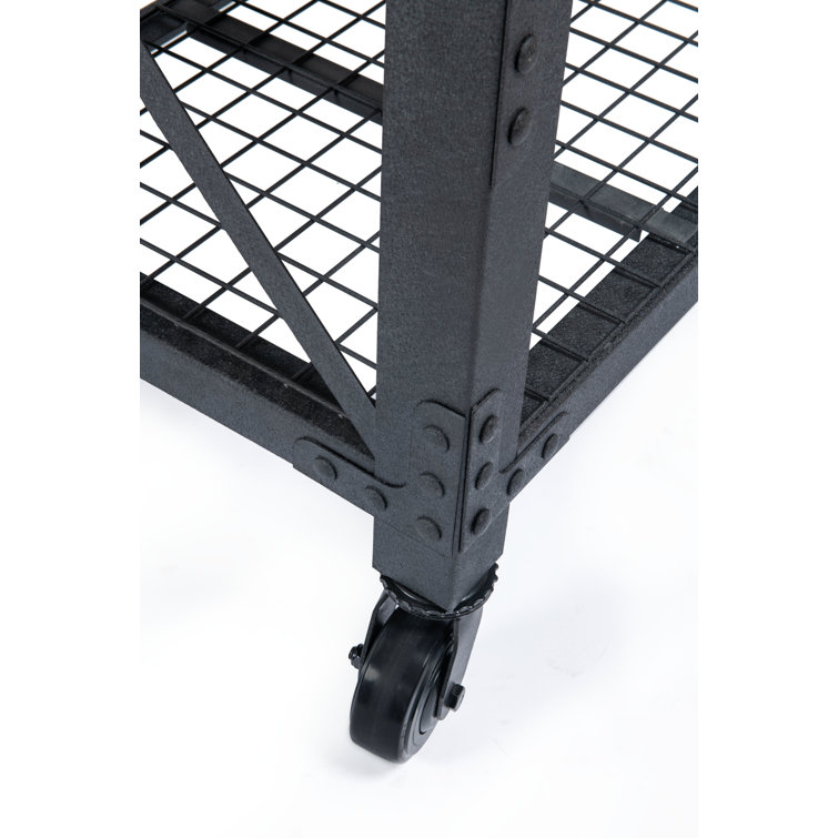 Duramax 72" Black Steel and Wood Rolling Workbench