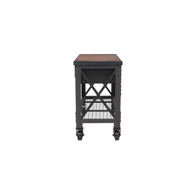 Duramax 72" Black Steel and Wood Rolling Workbench