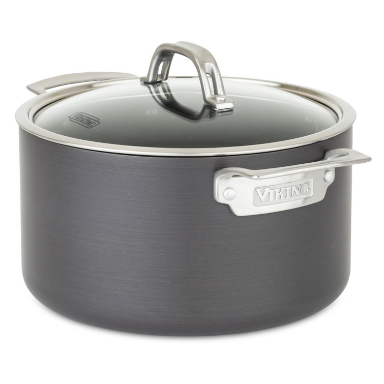 Viking 10-Piece Hard Anodized Nonstick Cookware Set with Glass Lids