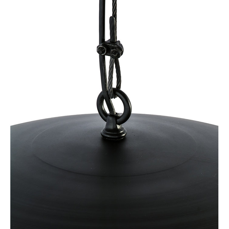 Gravity Solar Black & Vintage Copper Dome Pendant Light