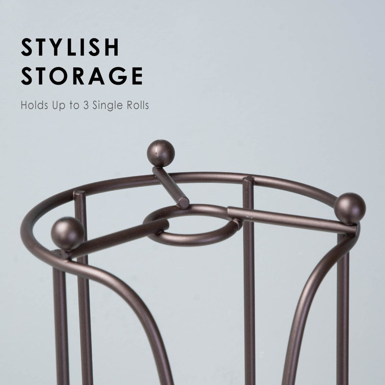 Oil-Rubbed Bronze Freestanding Toilet Paper Holder Stand
