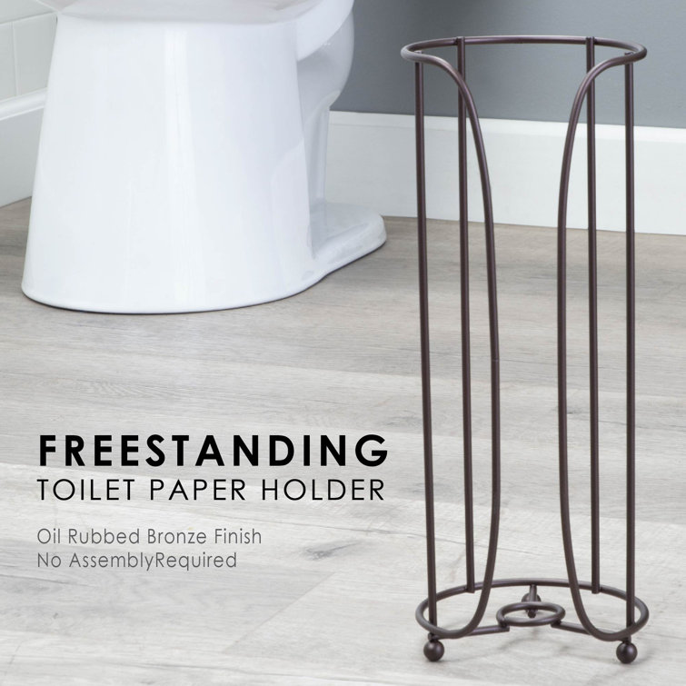 Oil-Rubbed Bronze Freestanding Toilet Paper Holder Stand
