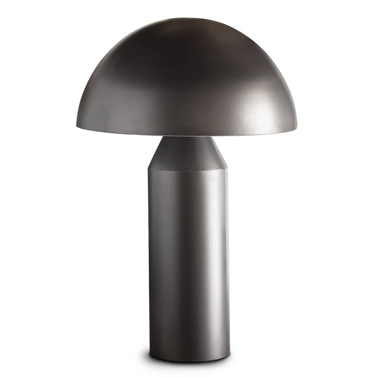 Apollo Blackened Iron Modern Table Lamp with Metal Shade
