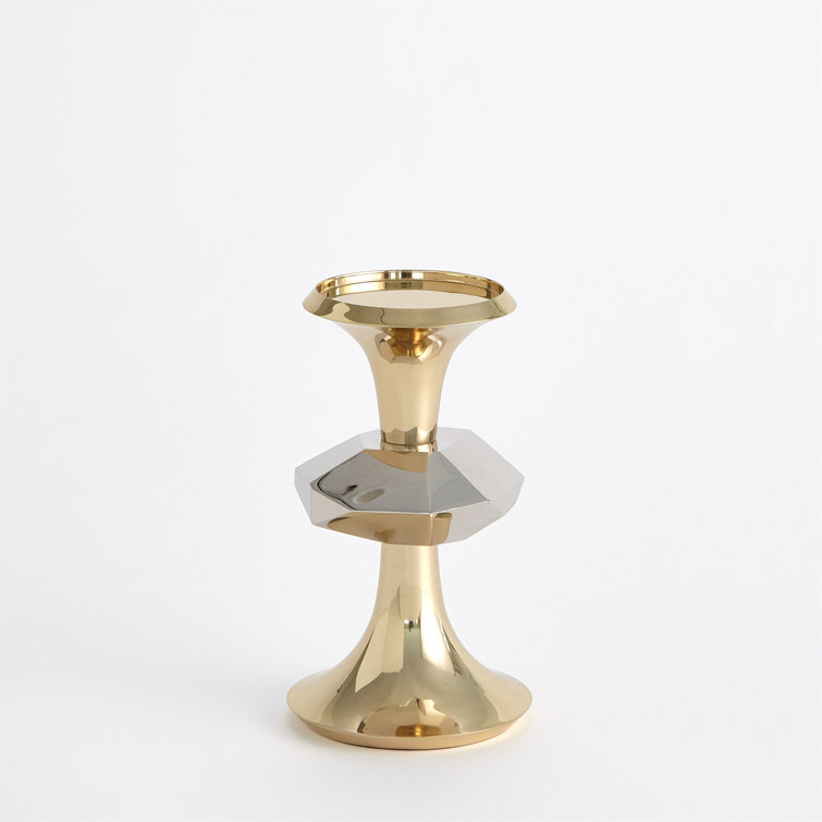 Gabriel Small Brass Pillar Candle Holder