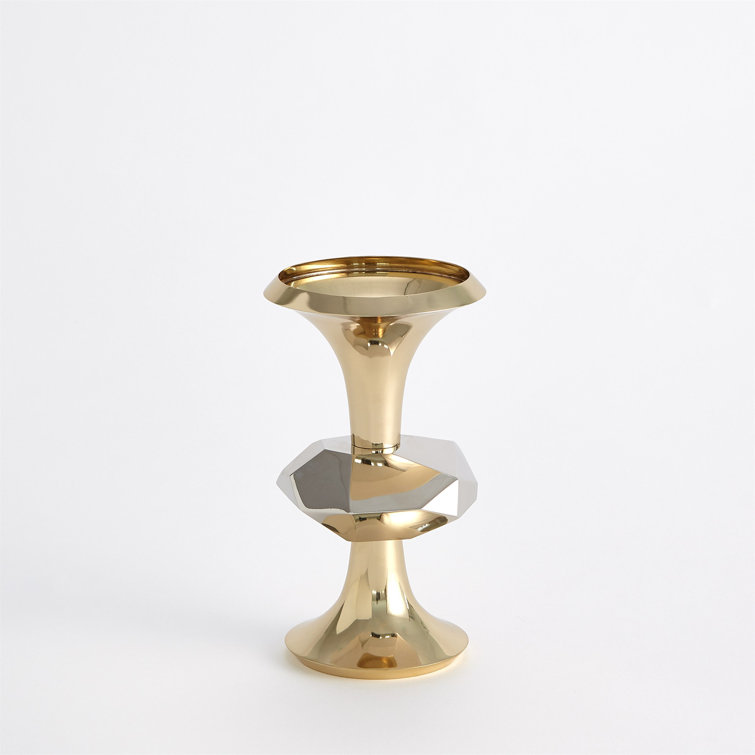 Gabriel Small Brass Pillar Candle Holder