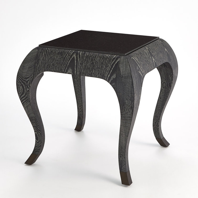 Paris Black Cerused Oak and Marble Square Table