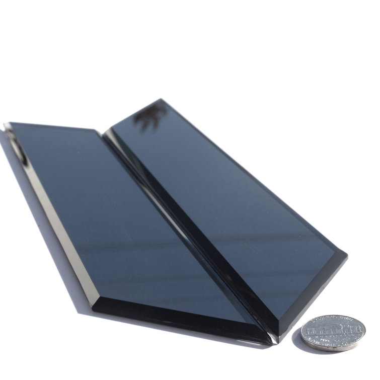 Graphite Blue Glass Chevron Wall Tile for Kitchen and Bathroom