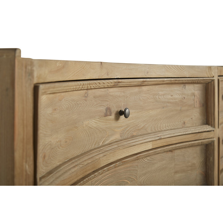 Natural Brown Double Dresser with Dovetail Drawers