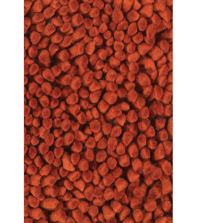 Luxurious Crimson Shag 5' x 7' Handwoven Wool & Viscose Rug