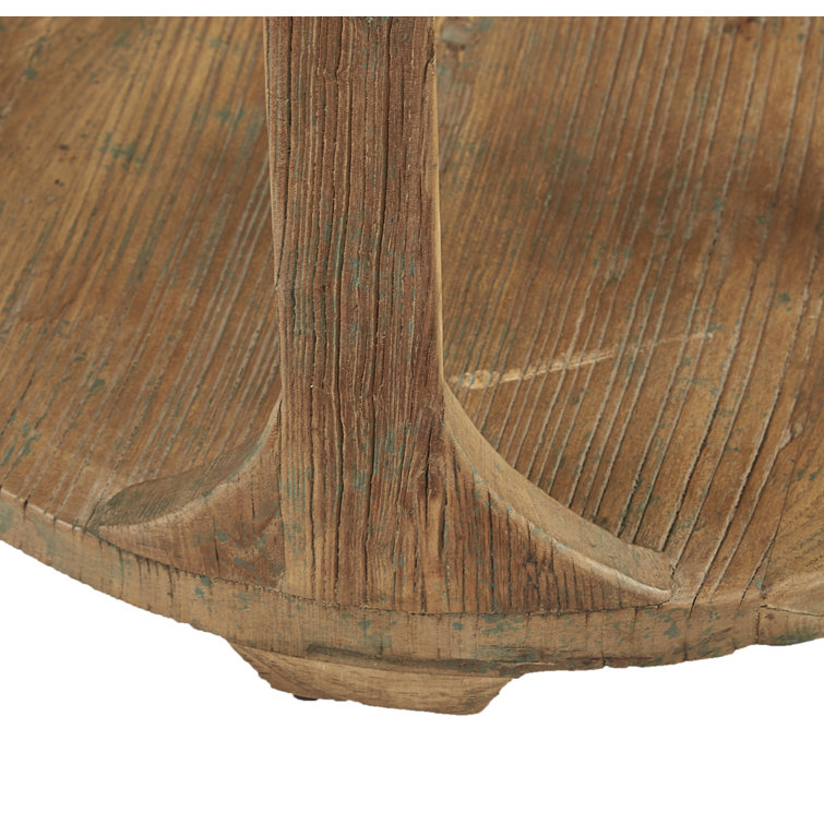 Pamlico 24" Round Honey-Toned Solid Wood End Table
