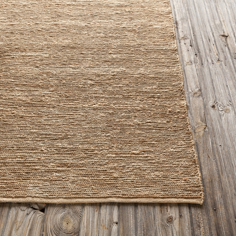 Pricol Tan Hand-Woven Wool & Viscose Rectangular Rug